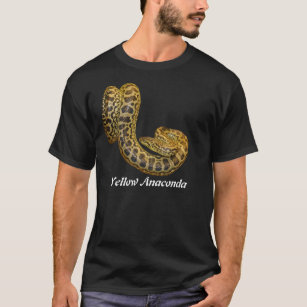 Camiseta T-shirt escuro básico do Anaconda amarelo