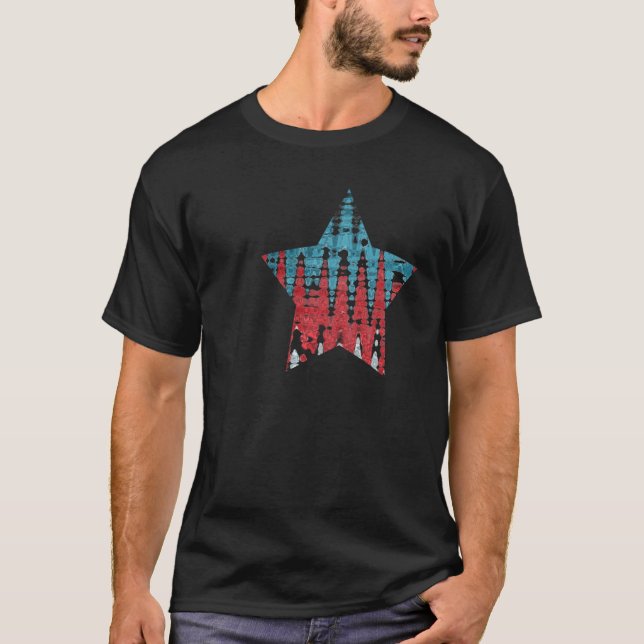 Camiseta T-shirt escuro básico do Concourse da estrela, (Frente)