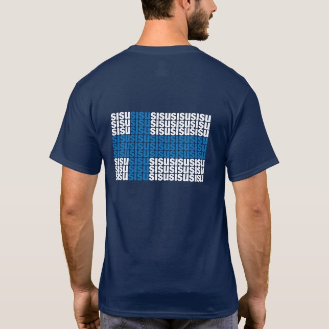 Camiseta T-shirt escuro básico traseiro de Sisu (Verso)