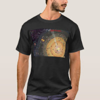 T-shirt escuro, colonização da fronteira alta
