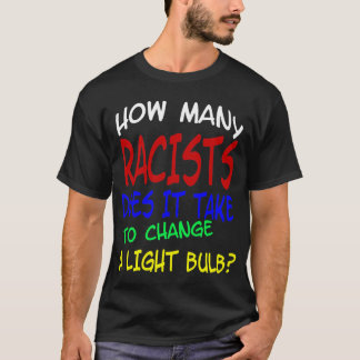 Camiseta T-shirt (escuro) da ampola dos racistas