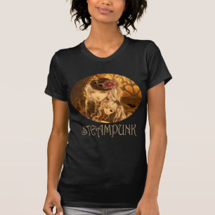 Camiseta T-shirt escuro da fantasia de Steampunk