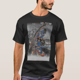 Camiseta T-shirt escuro da gueixa da neve