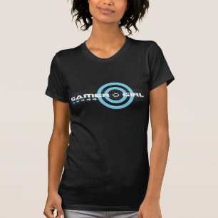 Camiseta T-shirt escuro da menina do Gamer (mais estilos…
