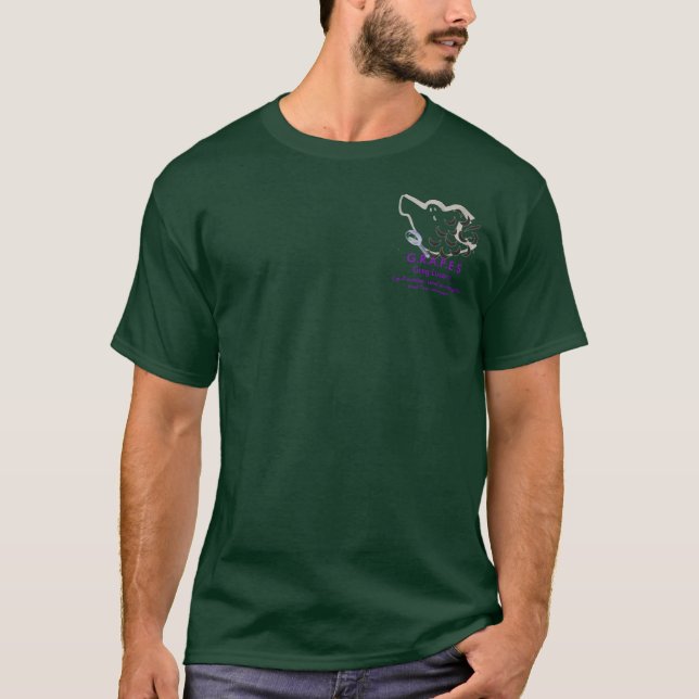 Camiseta T-shirt escuro das uvas de Greg (Frente)