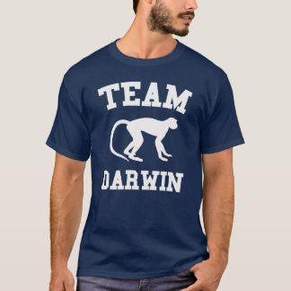 Camiseta T-shirt escuro de Darwin da equipe