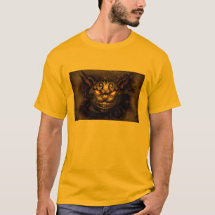 Camiseta T-shirt escuro do gato de Cheshire