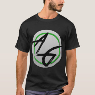 Camiseta T-shirt escuro do logotipo do jogo do VÉRTICE