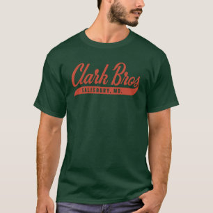 Camiseta T-shirt escuro dos irmãos de Clark com rotulação