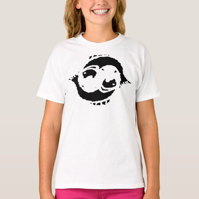 Camiseta T-shirt escuro dos peixes dos peixes (Frente)