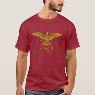 Camiseta T-shirt escuro Dourado de SPQR Eagle
