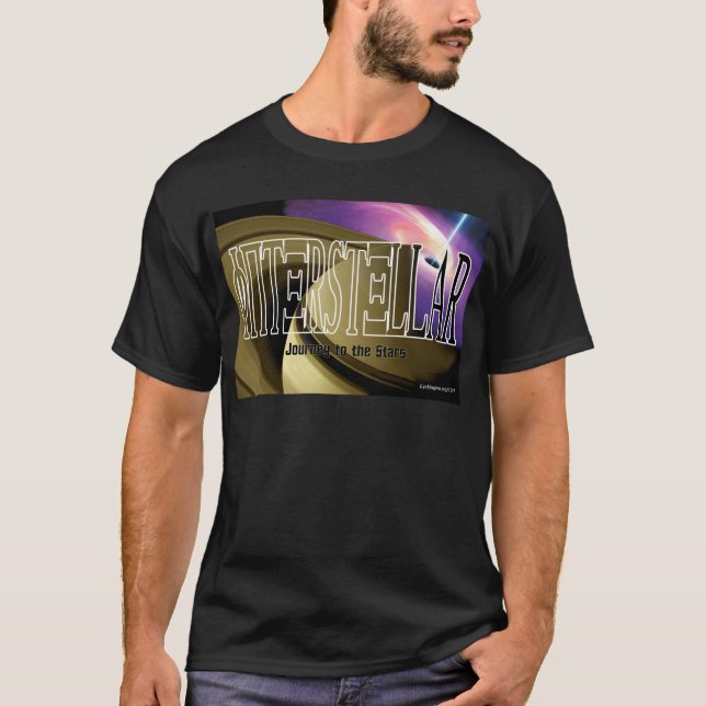Camiseta T-Shirt Escuro Interestelar em Viagem (Frente)