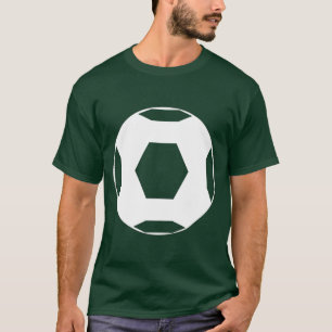 Camiseta T-shirt escuro verde verruma BALÃO de FUTEBÓIS