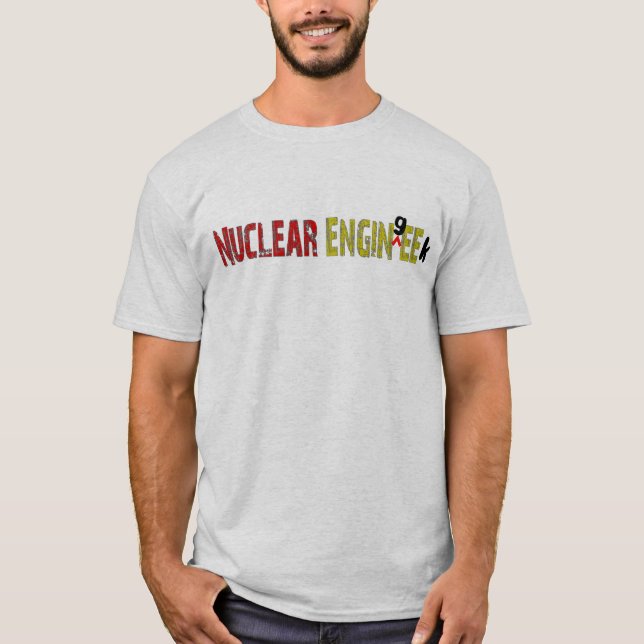 Camiseta T-shirt escuros nucleares do engenheiro (Frente)