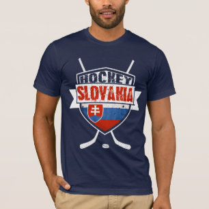 Camiseta T-shirt eslovaco do hóquei do impressão da parte