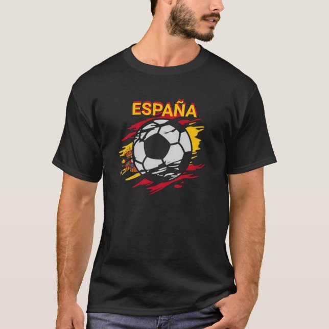 Camiseta T-shirt Espanha preta. 06 (Frente)