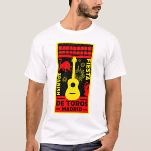 Camiseta T-Shirt espanhol Bull Fight Corrida De Toros
