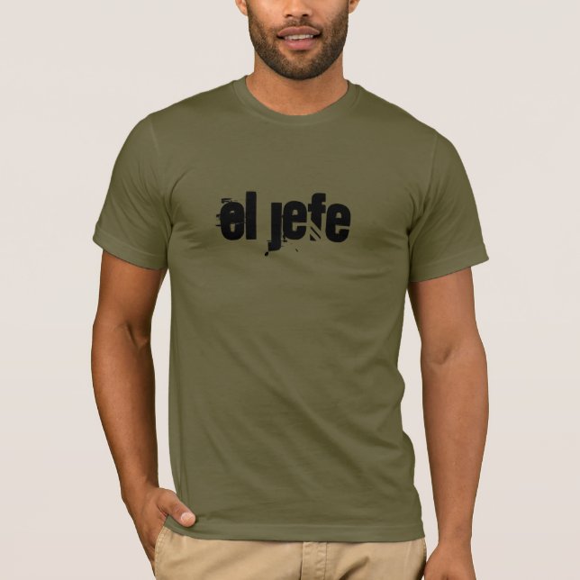 Camiseta t-shirt, espanhol, jefe, chefe (Frente)