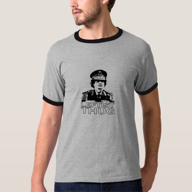 Camiseta T-shirt esquerdista do vândalo de Gaddafi (Frente)