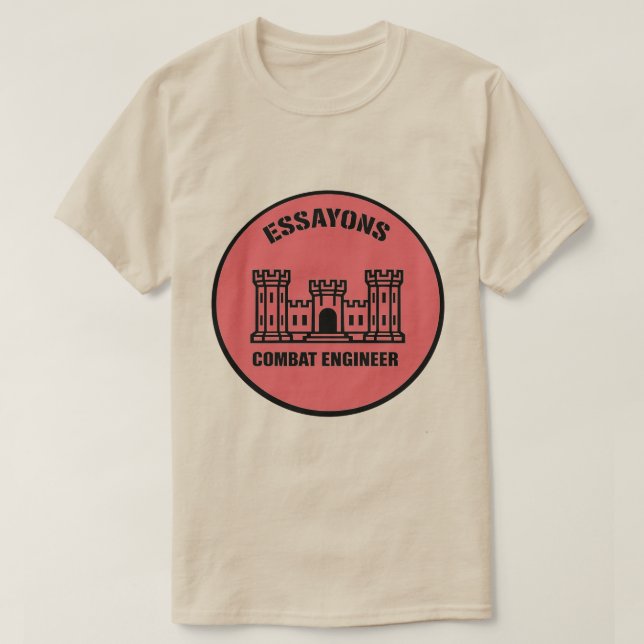 Camiseta T-shirt Essayons Combat Engineer Badge Tee (Frente do Design)