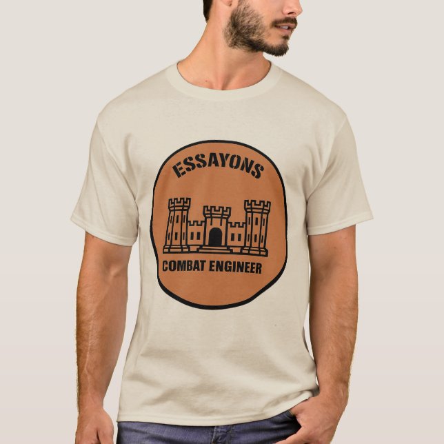 Camiseta T-shirt Essayons Combat Engineer Badge Tee (Frente)
