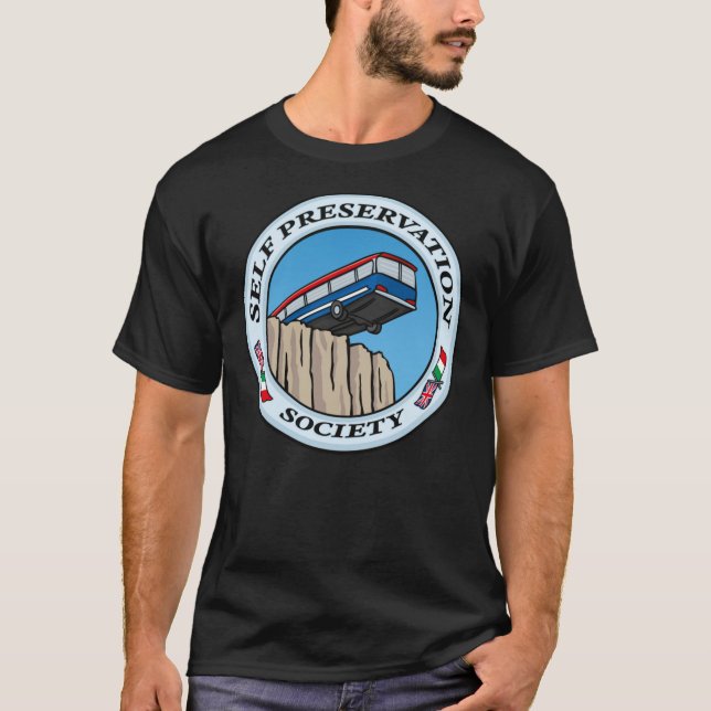 Camiseta T-Shirt Essencial da Sociedade de Autopreservação (Frente)