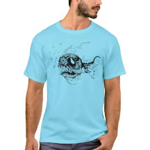 T-shirt estarrecente dos peixes de mar profundo