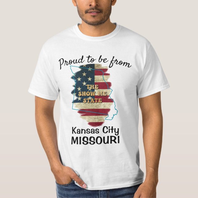 Camiseta T-Shirt Estatal Personalizado do Missouri (Frente)