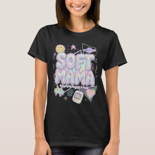 Camiseta T-shirt Estética Holográfica Y2K Soft Mama Retro G