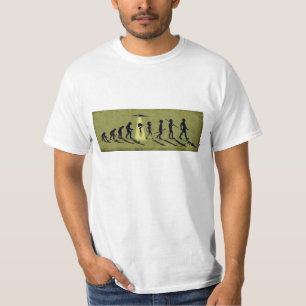 Camiseta T-shirt estrangeiro da evolução