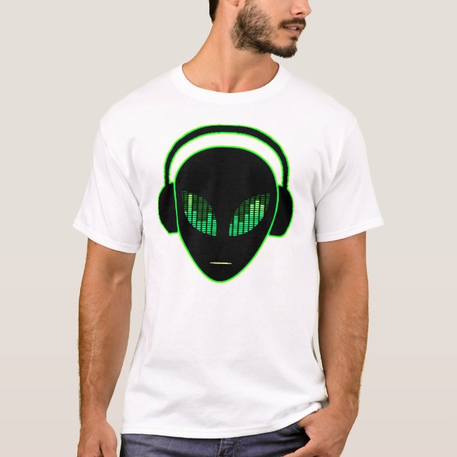 Camiseta T-shirt estrangeiro dos fones de ouvido (Frente)