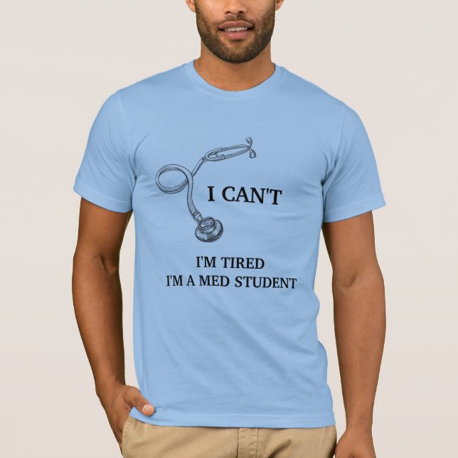 Camiseta T-Shirt estudante de Medicina (Frente)