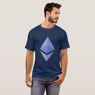 Camiseta T-shirt (ETH) do azul de Ethererum Cryptocurrency