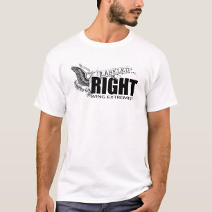 Camiseta T-shirt ETIQUETADO do EXTREMISTA do DIREITA