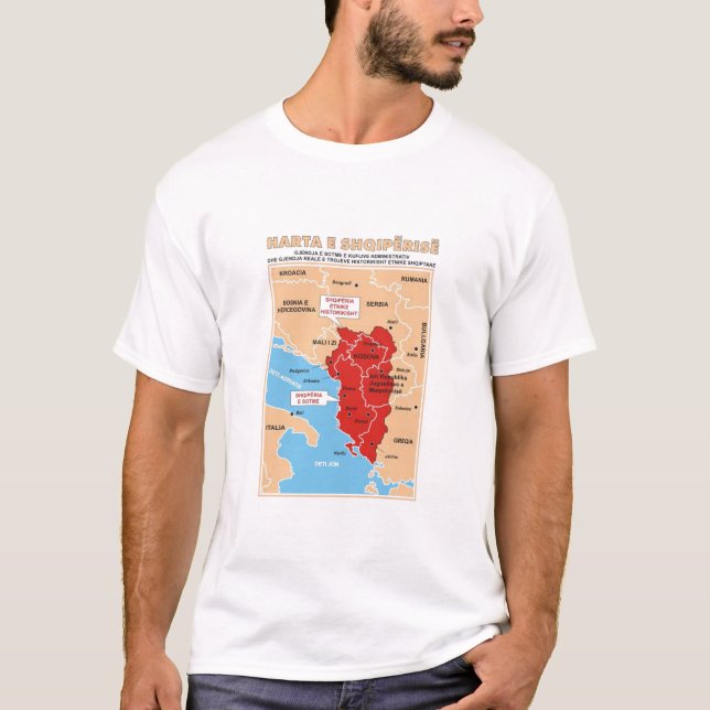 Camiseta T-shirt étnico de Albânia (Frente)