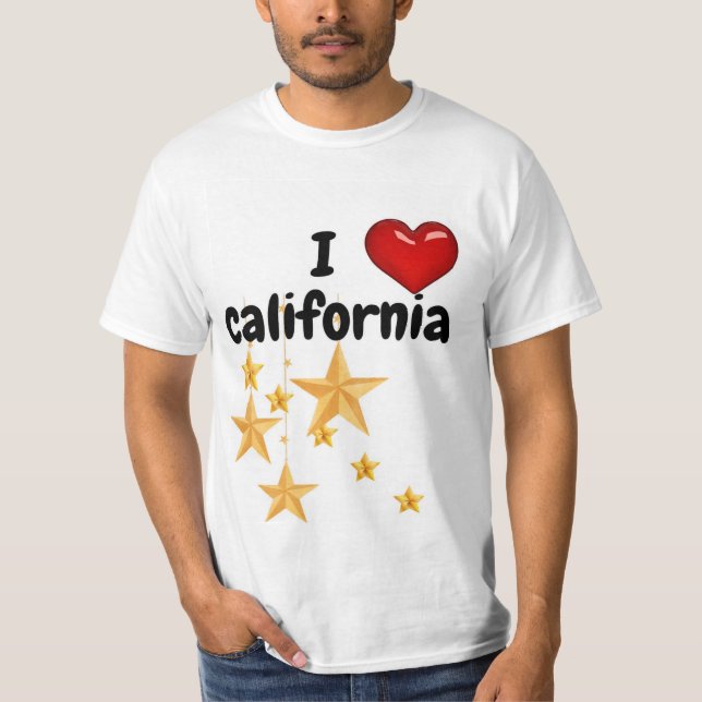 Camiseta T-Shirt eu amo a Califórnia. (Frente)