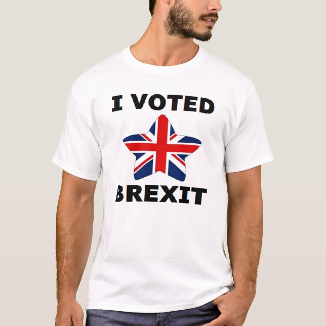 Camiseta T-shirt eu votei Brexit (Frente)
