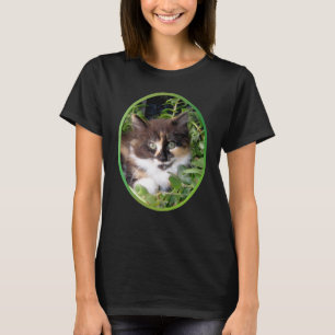 Camiseta T-shirt Eyed verde do gato