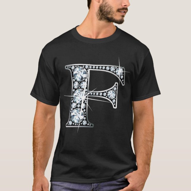 Camiseta T-Shirt "F" Faux-"Diamond Bling" (Frente)