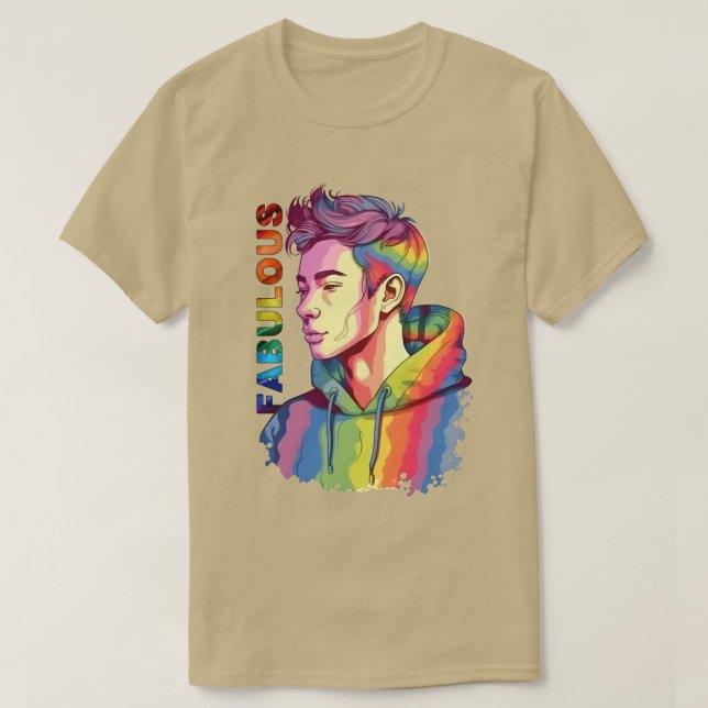 Camiseta T-Shirt Fabuloso para Jovens LGBT (Frente do Design)