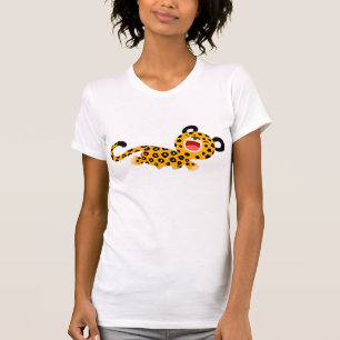 Camiseta T-shirt faceto das mulheres do leopardo dos
