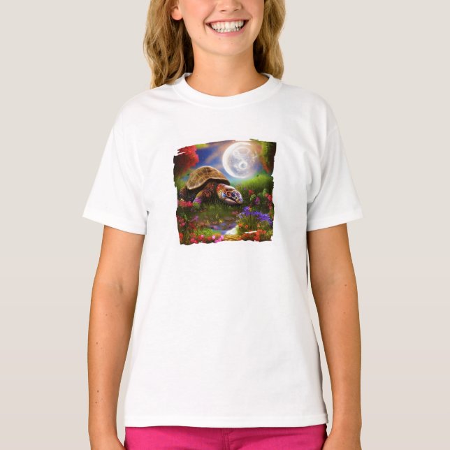 Camiseta T-shirt fantasia tartaruga e lua (Frente)