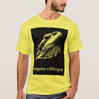 Camiseta t-shirt farpado do dragão dos vitticeps amarelos