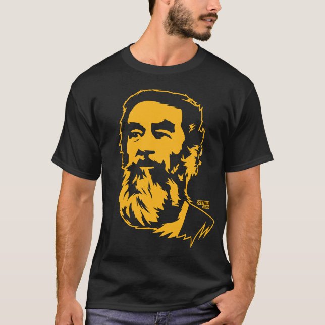 Camiseta T-shirt farpado do retrato de Saddam Hussein (Frente)