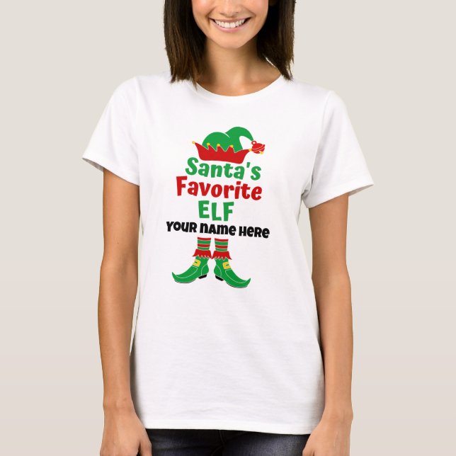 Camiseta T-Shirt Favorito Dos Papais noeis De Nome Personal (Frente)