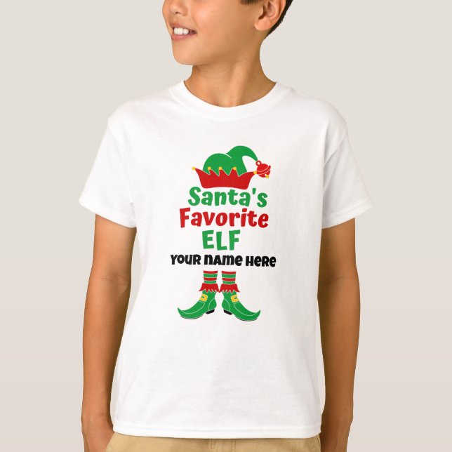 Camiseta T-Shirt Favorito Dos Papais noeis De Nome Personal (Frente)