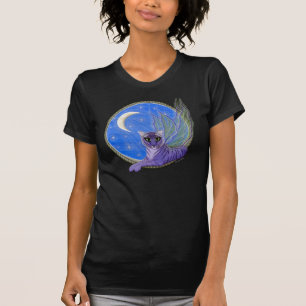 Camiseta T-shirt feericamente da arte do gato da fantasia