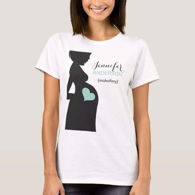 Camiseta T-shirt feito sob encomenda da Parteira-Doula (Frente)