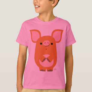Camiseta T-shirt feito sob encomenda das crianças do porco