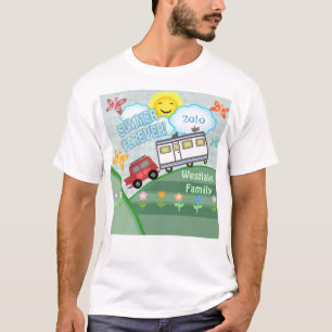 Camiseta T-shirt feito sob encomenda das férias em famíli